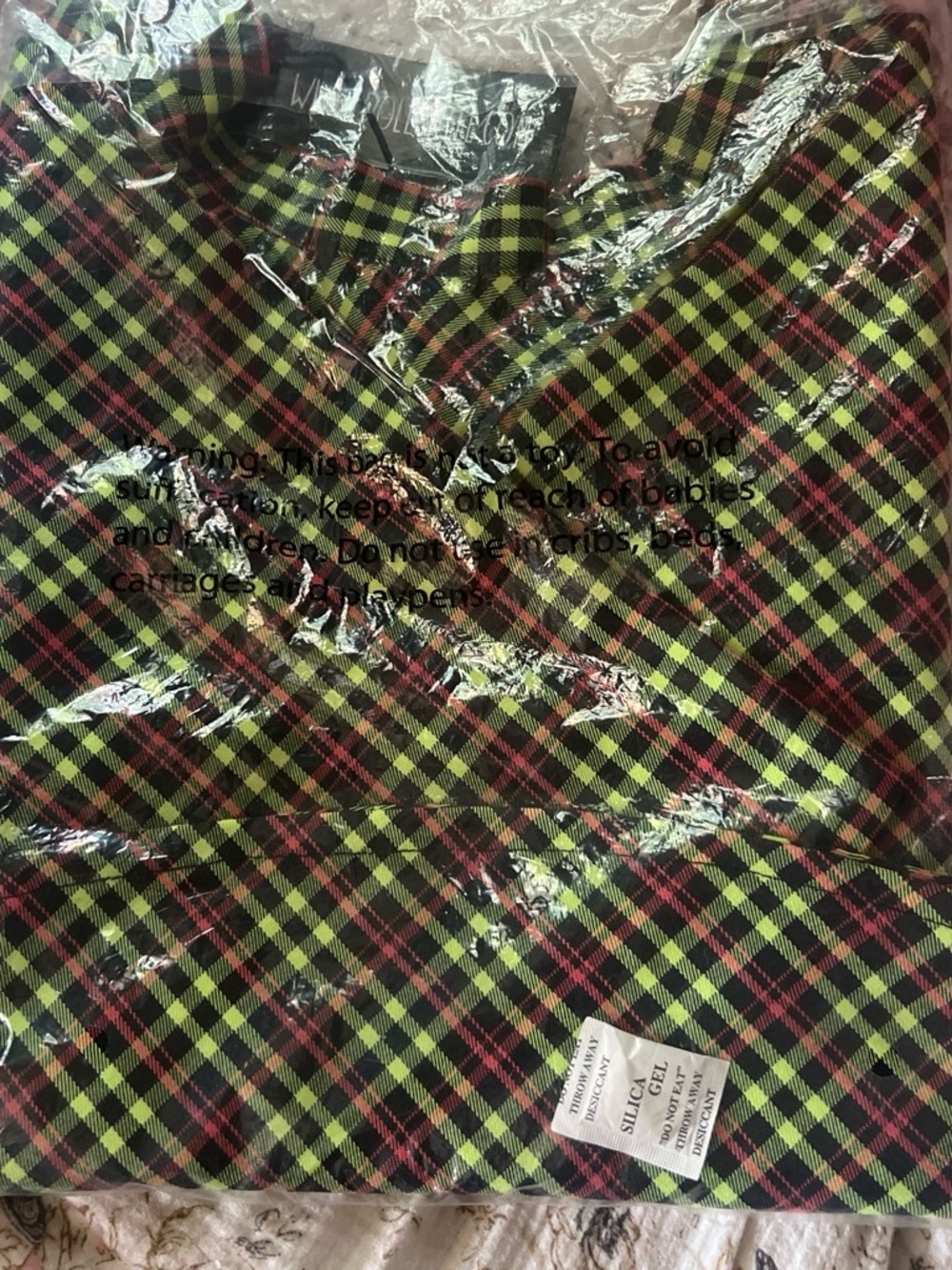 Current Mood women’s  Plaid Circle Skirt in Green Black & pink